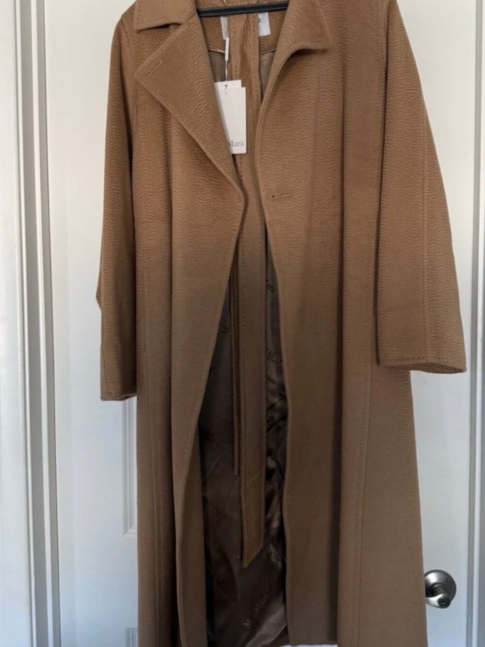 Max Mara Manuela Icon Camel Hair Coat Size 6